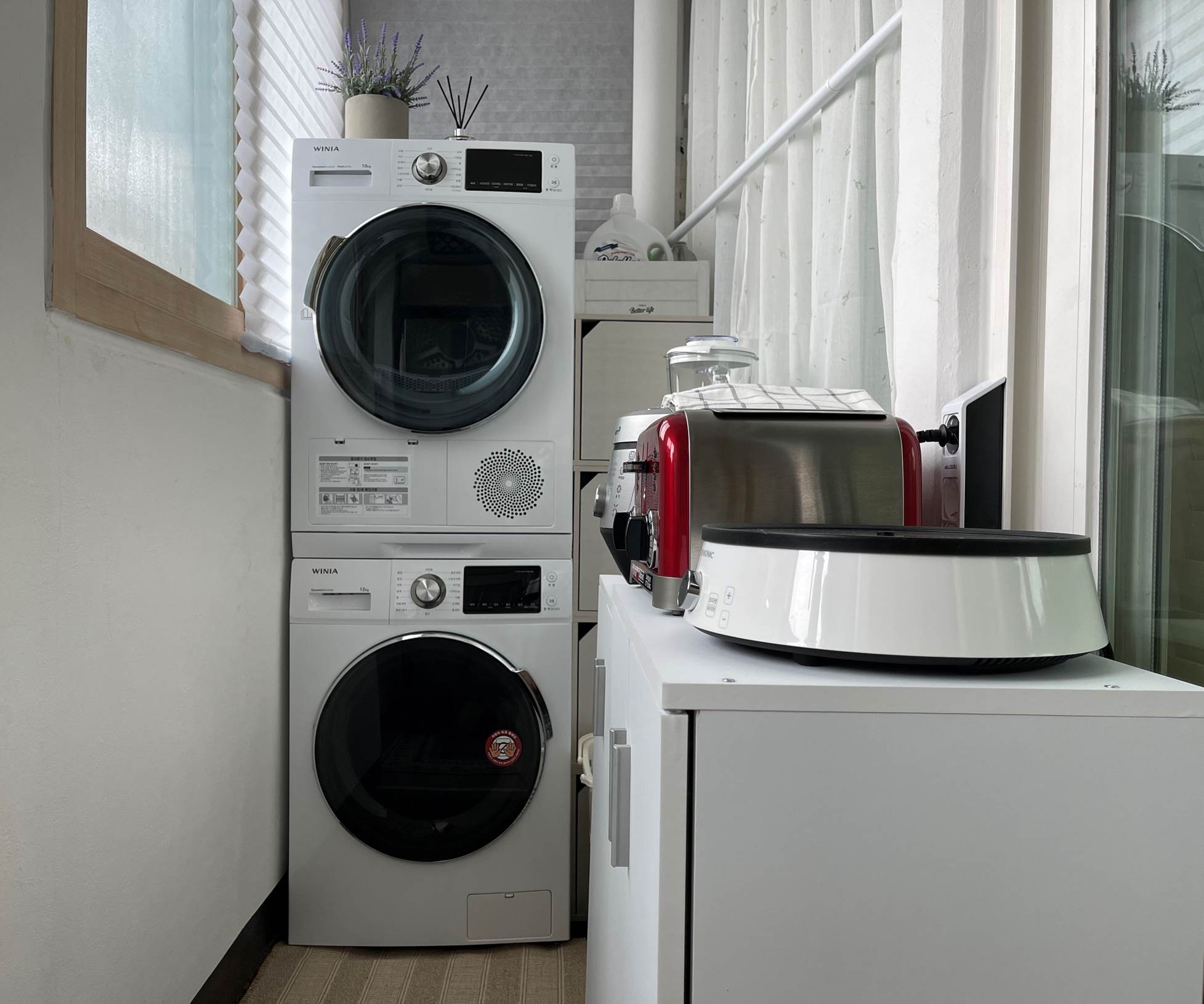 세탁기와 건조기 직렬 설치는 위니아 스마트 패키지!